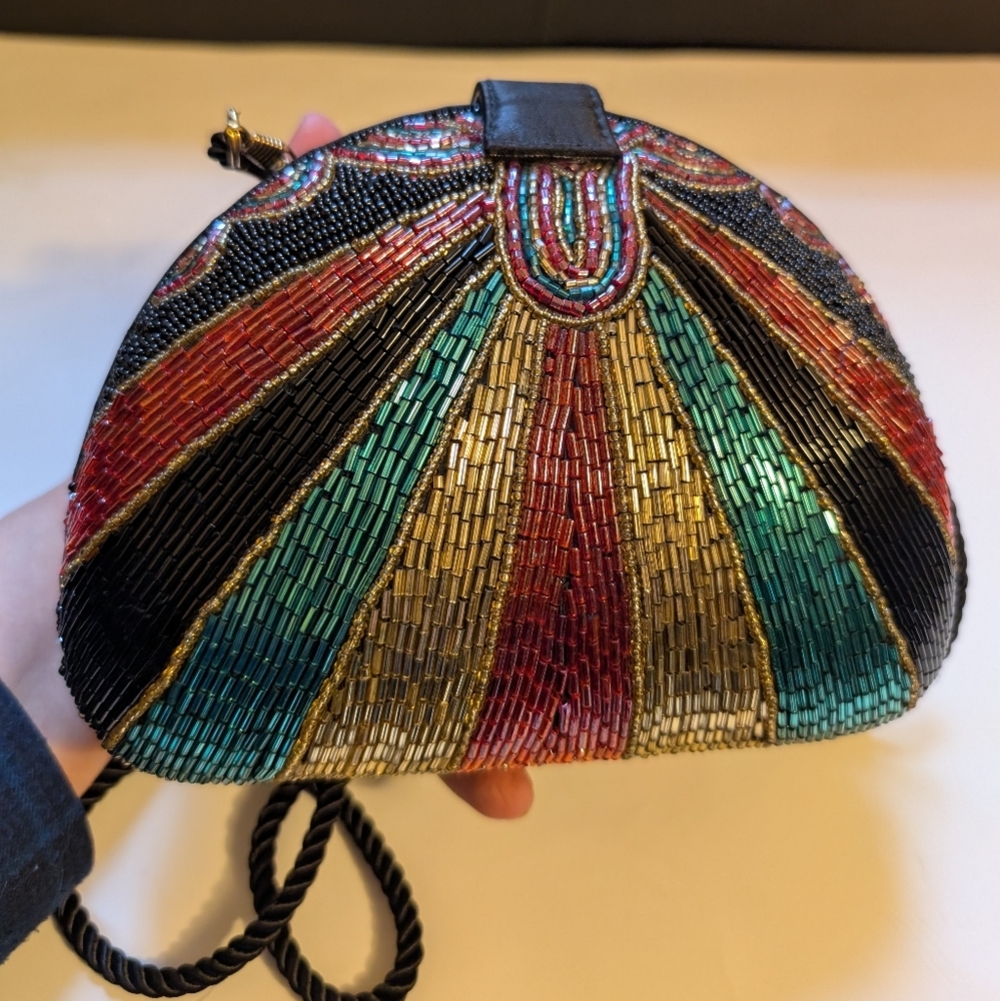 Bob Mackie Beaded Clutch in Black, Gold, Red, Teal